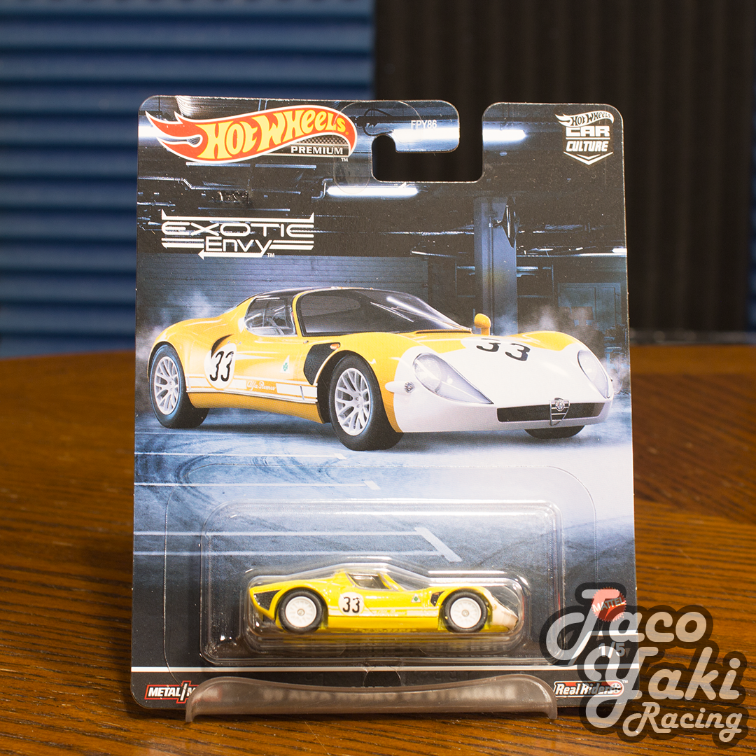 '69 Alfa Romeo 33 Stradale (Giallo Prototipo) - Exotic Envy - Hot Wheels Premium (2022)