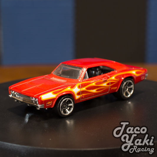 '69 Dodge Charger 500 (Red) - HW Flames - Hot Wheels Basic Loose (2021)