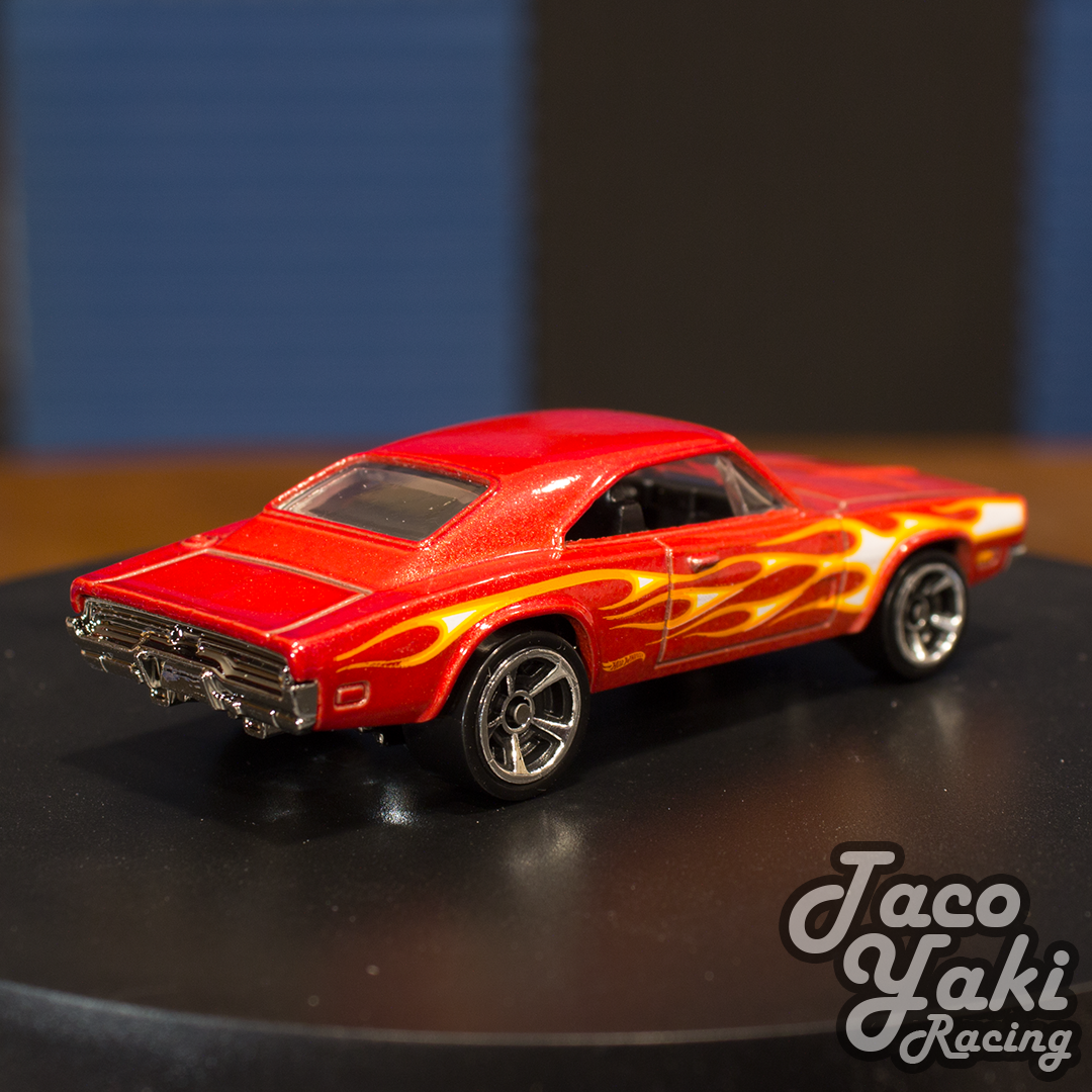 '69 Dodge Charger 500 (Red) - HW Flames - Hot Wheels Basic Loose (2021)