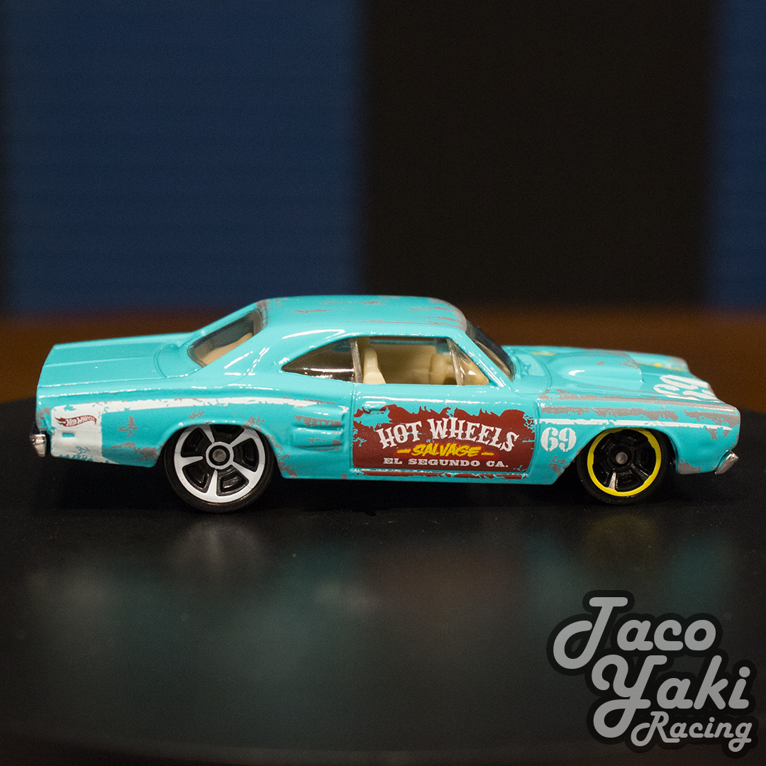 69 Dodge Coronet Super Bee Light Blue Demo Destruction Hot Wheels Basic Loose 2022