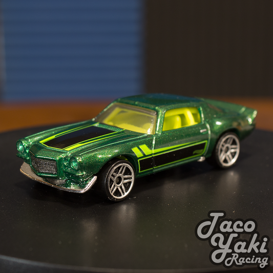 '70 Camaro (Metalflake Green) - American Steel - Hot Wheels Basic Loose (2020)