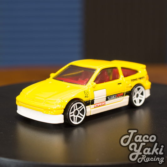 '88 Honda CR-X (Yellow) - Japanese Classics - Hot Wheels Basic Loose (2022)
