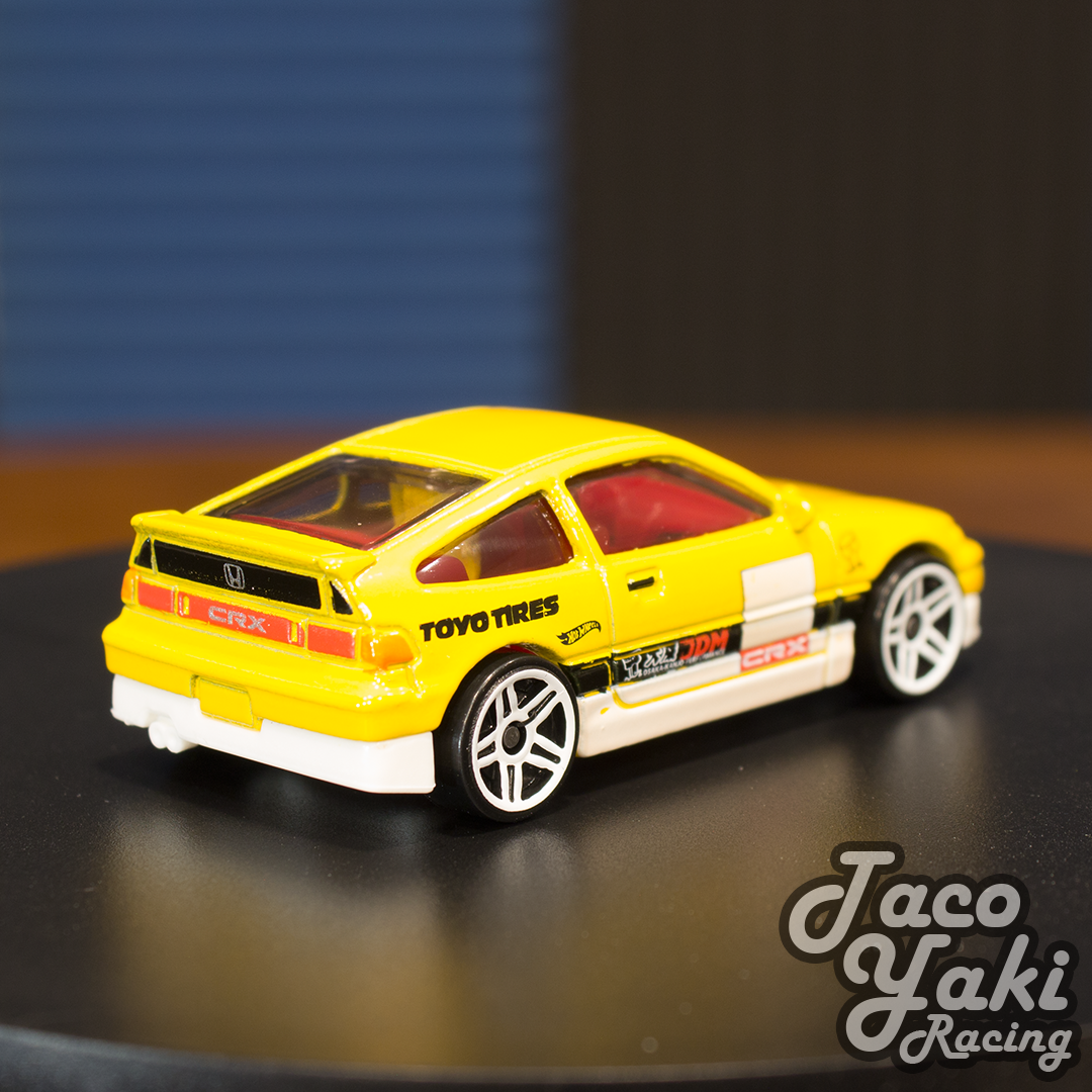 '88 Honda CR-X (Yellow) - Japanese Classics - Hot Wheels Basic Loose (2022)