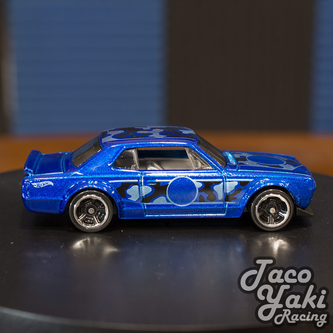 Nissan Skyline H/T 2000GT-X (Blue) - Urban Camouflage - Hot Wheels Basic Loose (2020)