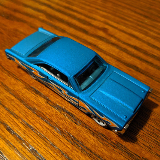 '66 Ford 427 Fairlane (Satin Blue) - HW Flames - Hot Wheels Basic Loose (2019)