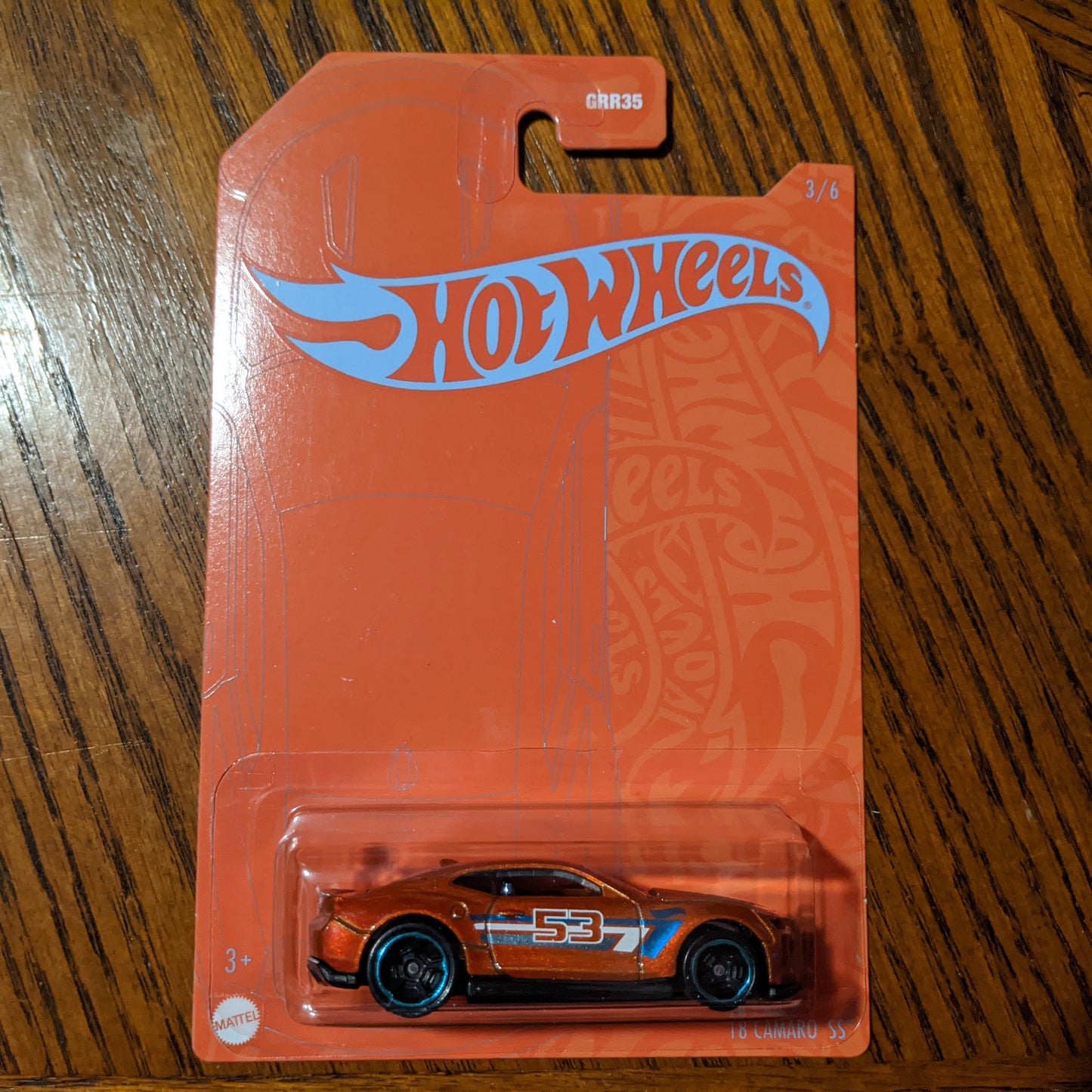 '18 Camaro SS - Orange and Blue 53rd Anniversary - Hot Wheels (2021)