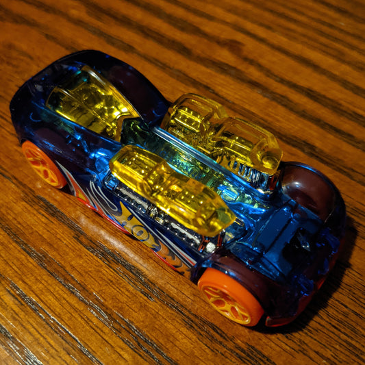 What-4-2 (Transparent Blue) - Track Builder Unlimited - Hot Wheels Basic Loose (2020)