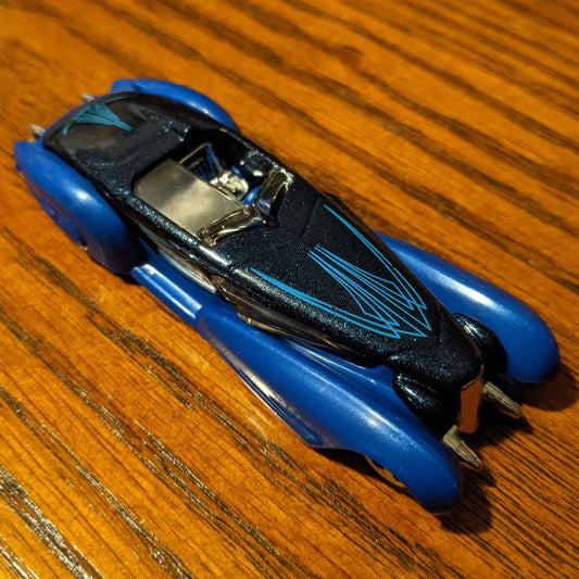 Custom Cadillac Fleetwood (Metalflake Dark Blue) - Rod Squad - Hot Wheels Basic Loose (2020)