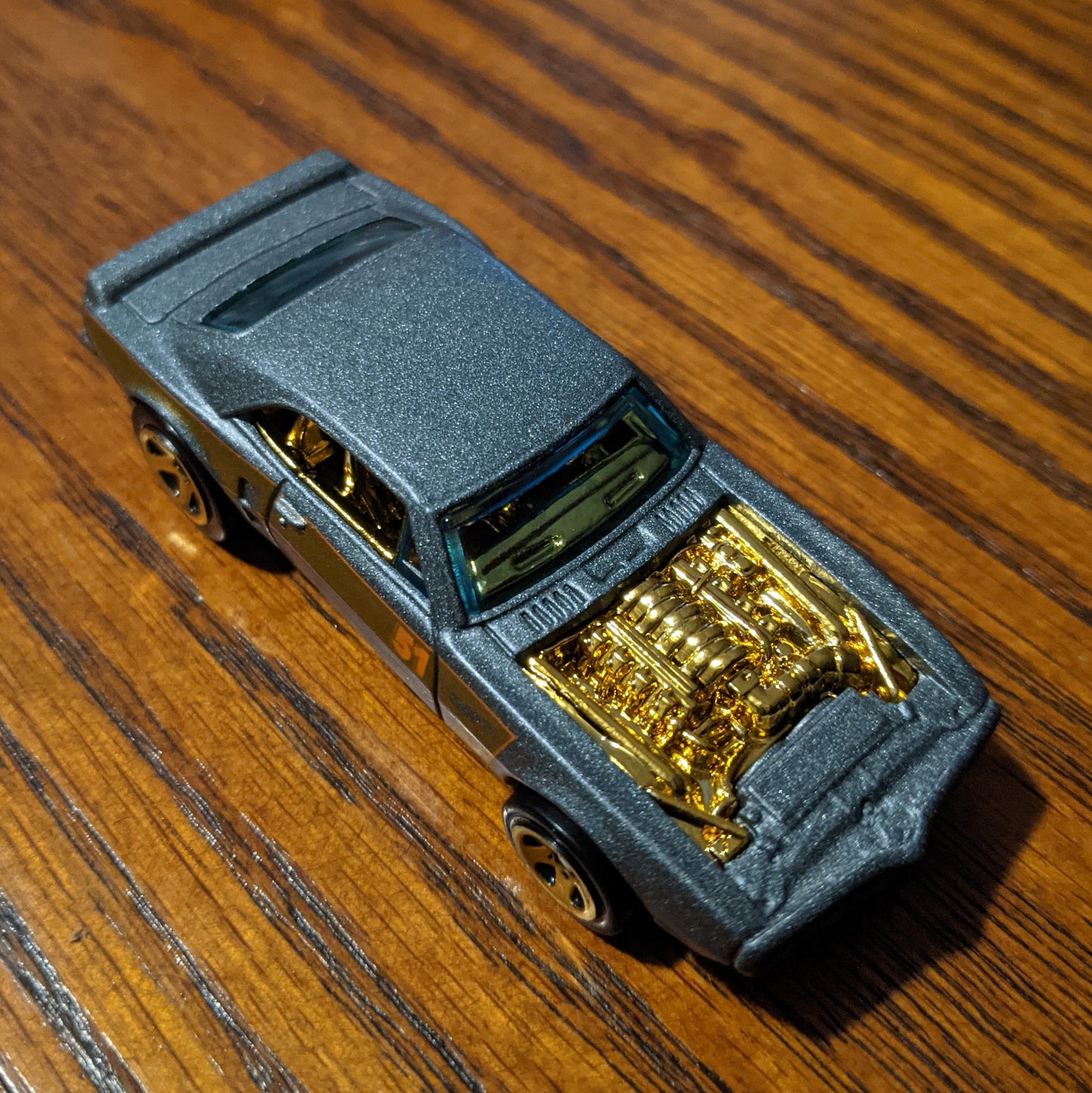 Custom '67 Pontiac Firebird (Satin Silver) - Satin and Chrome 51st Anniversary - Hot Wheels Basic Loose (2019)