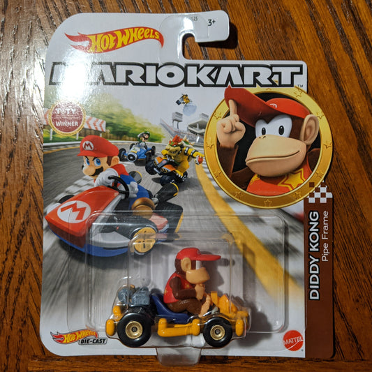 Diddy Kong Pipe Frame - Mario Kart Character Cars - Hot Wheels (2021)