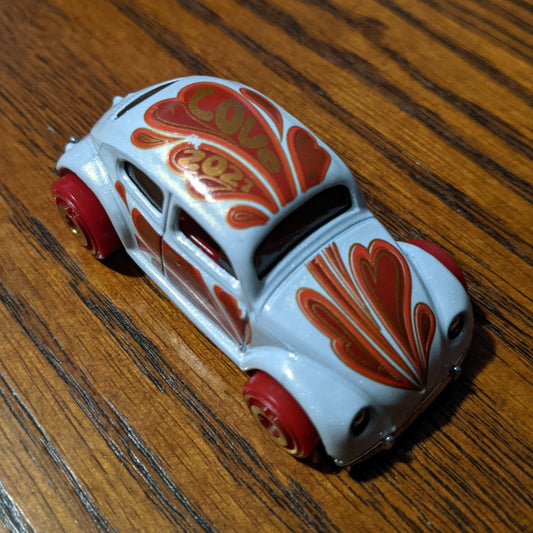 Volkswagen Beetle (Metalflake White) - Holiday Racers - Hot Wheels Basic Loose (2021)