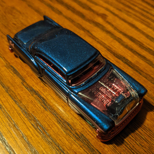 Custom '53 Chevy (Satin Blue) - 54th Anniversary: Blue and Pink - Hot Wheels Basic Loose (2022)