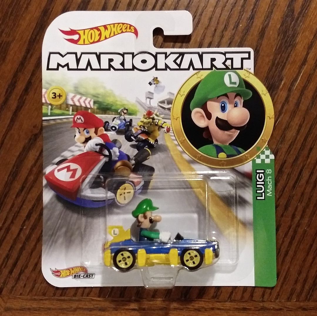 Luigi Mach 8 - Mario Kart Character Cars - Hot Wheels (2019)