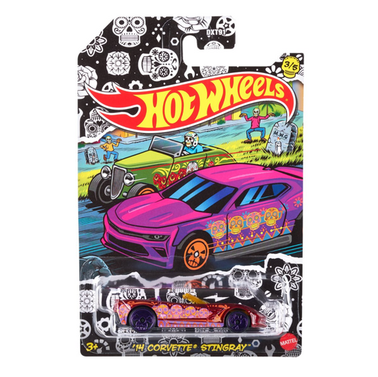 Corvette Stingray (Red) - Halloween Day of The Dead Dia de los Muertos - Hot Wheels Basic (2021)